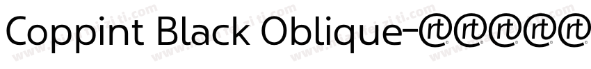 Coppint Black Oblique字体转换